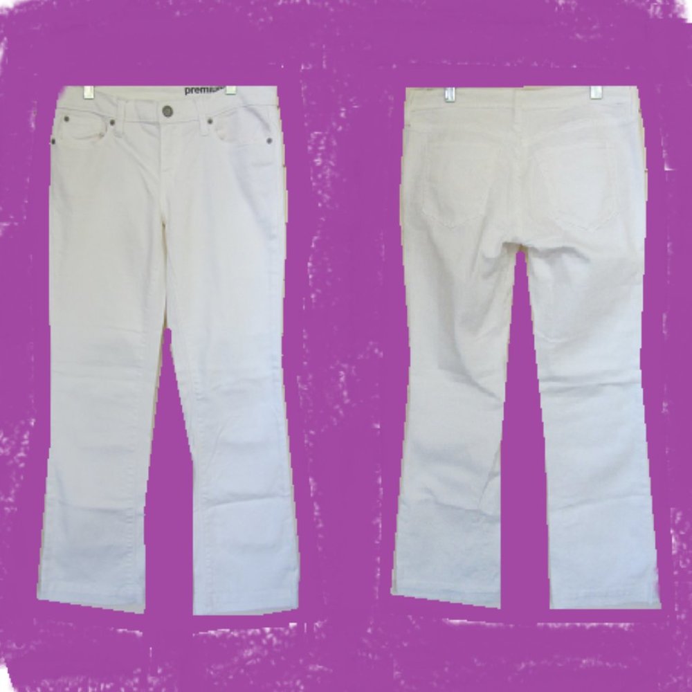 GAP 1969 Long & Lean Premium White Denim Bootcut Jeans